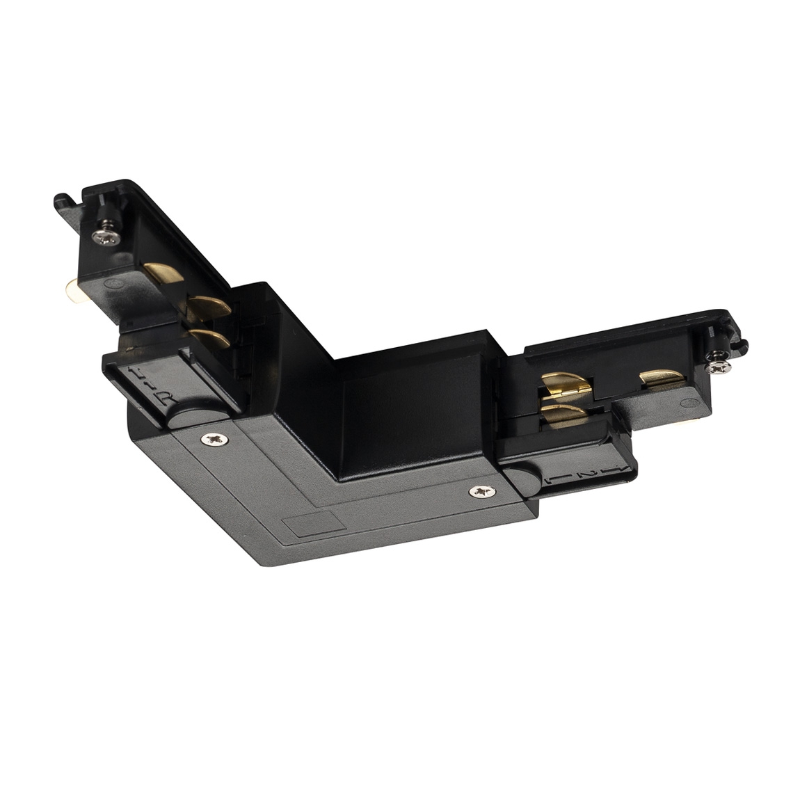 SLV 1002647 S-TRACK DALI, L-коннектор с разъёмом питания, 16А макс., GND по внешнему углу, черный