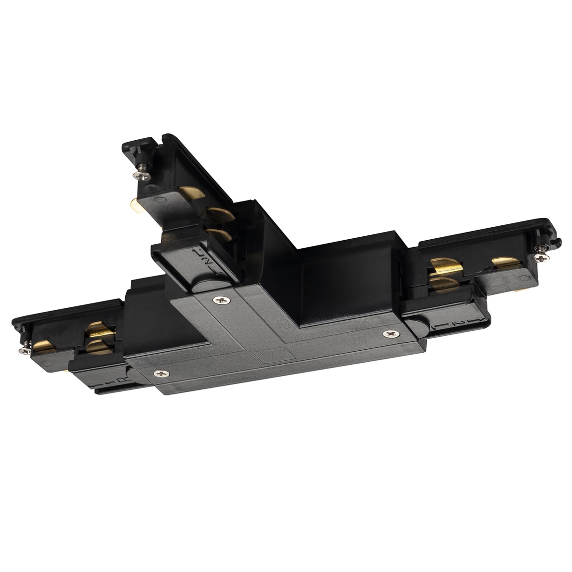 SLV 1002652 S-TRACK DALI, T-коннектор с разъёмом питания, GND слева, черный