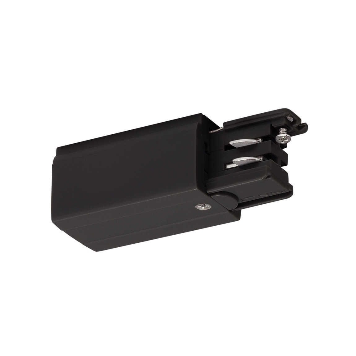 SLV 175040 3Ph | S-TRACK, разъём питания торцевой, GND справа, 16А макс., черный