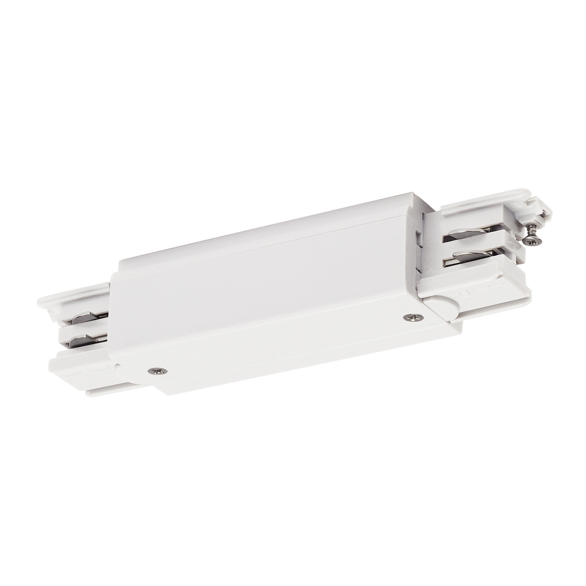 SLV 175091 3Ph | S-TRACK, коннектор прямой внешний с разъемами подвода питания, 16А макс., белый