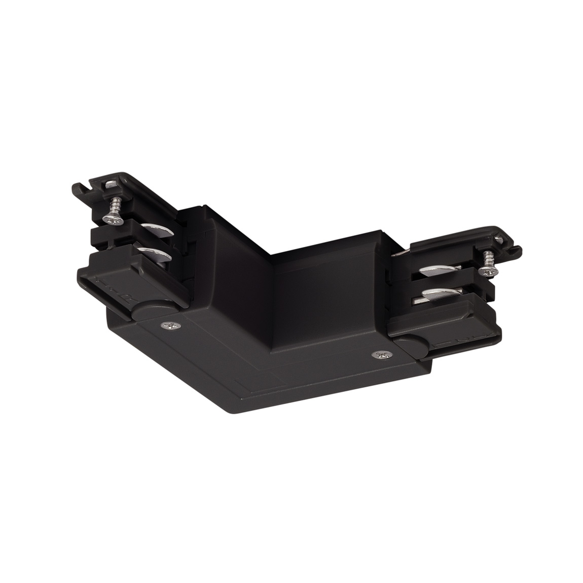 SLV 175110 3Ph | S-TRACK, L-коннектор с разъёмом питания, 16А макс., GND по внутреннему углу, черный