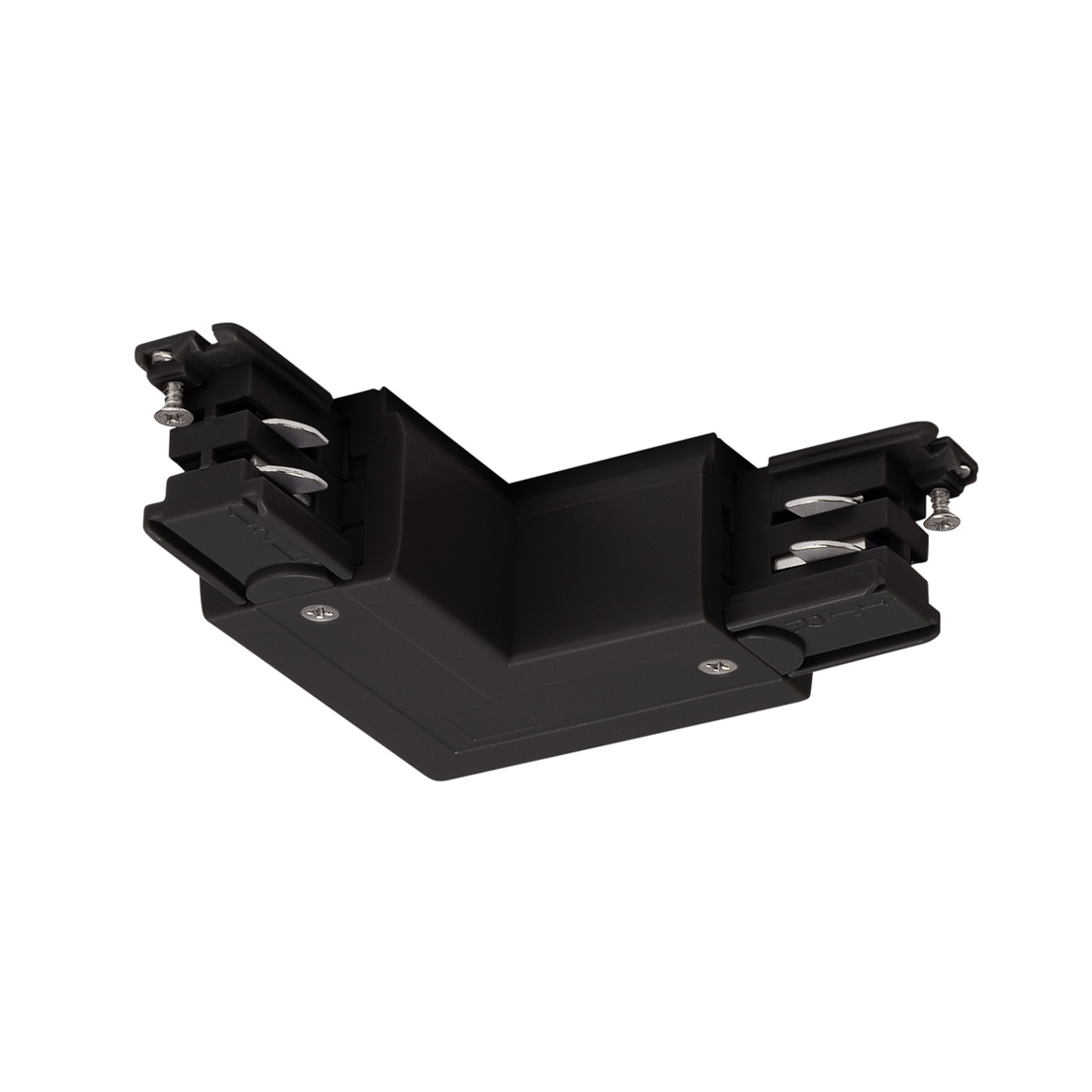 SLV 175120 3Ph | S-TRACK, L-коннектор с разъёмом питания, 16А макс., GND по внешнему углу, черный