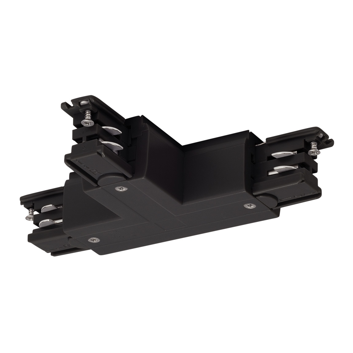 SLV 175130 3Ph | S-TRACK, T-коннектор с разъёмом питания, GND слева, черный