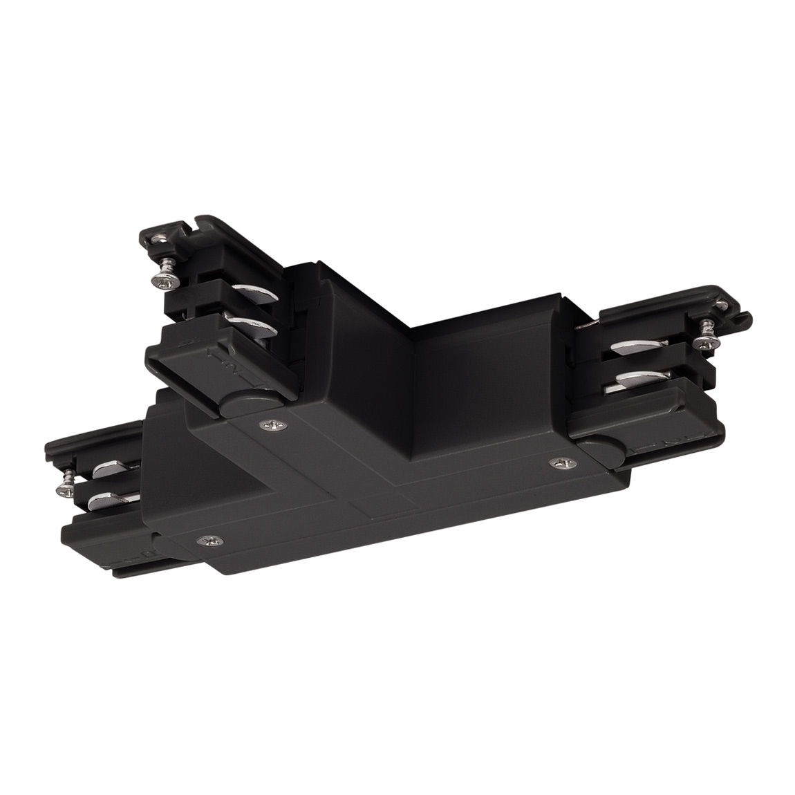 SLV 175140 3Ph | S-TRACK, T-коннектор с разъёмом питания, GND справа, черный