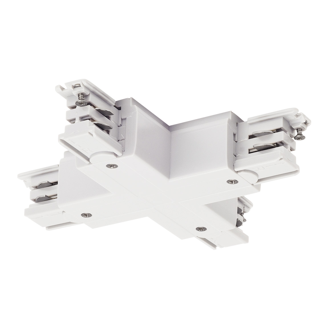 SLV 175151 3Ph | S-TRACK, X-коннектор для двух контуров с разъемом подвода питания, 16А макс., белый