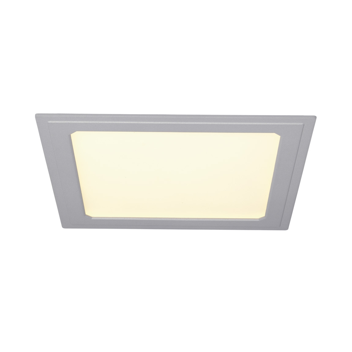 SLV 162803 SENSER SQUARE 10W светильник встраиваемый 350мА c SMD LED 10Вт, 3000К, 560лм, без БП, серебристый
