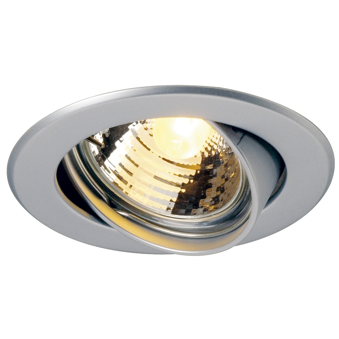 SLV 116118 GU10 SP ROUND светильник встраиваемый для лампы GU10 50Вт макс., матовый хром