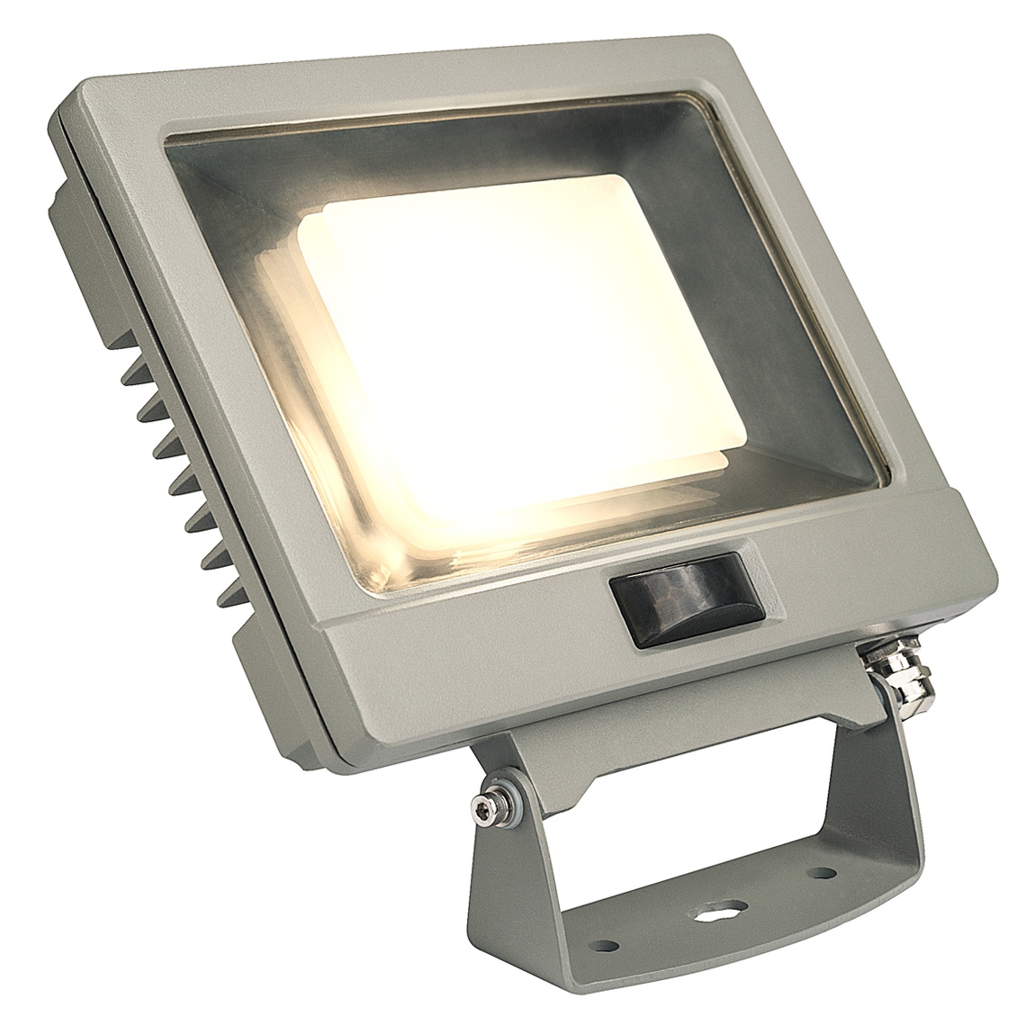 SLV 232884 SPOODI SENSOR 20 светильник IP65 30Вт с LED 3000К, 2250лм,100°, датч.движ. с ПДУ, кабель 2м, серебр.