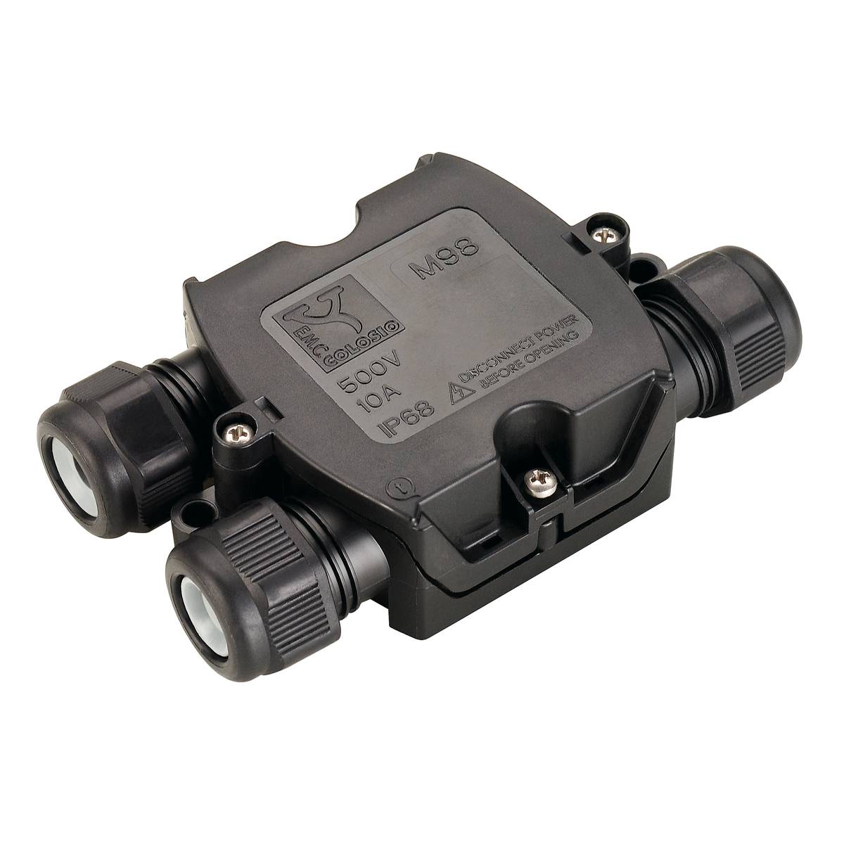 SLV 228726 Коробка монтажная IP68 для кабеля (3х 1.5кв.мм) диам. 6-11 мм, 3 входа, 16А макс., черный