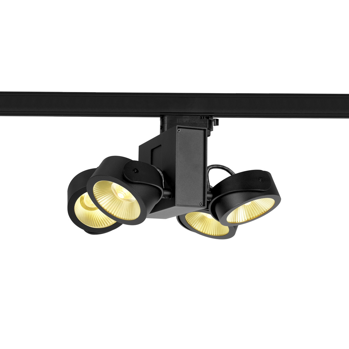 SLV 1001429 3Ph, TEC KALU 4 LED светильник накладной 60Вт с LED 3000К, 3800лм, 4х 24°, черный