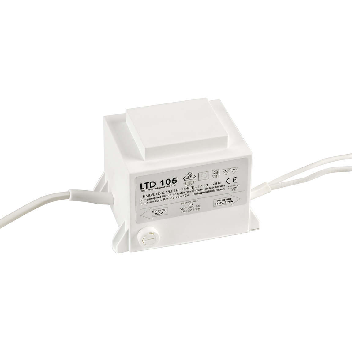 SLV 451105 K-TRAFO 105/12 трансформатор индукционный 105ВА, 230В/12В, белый