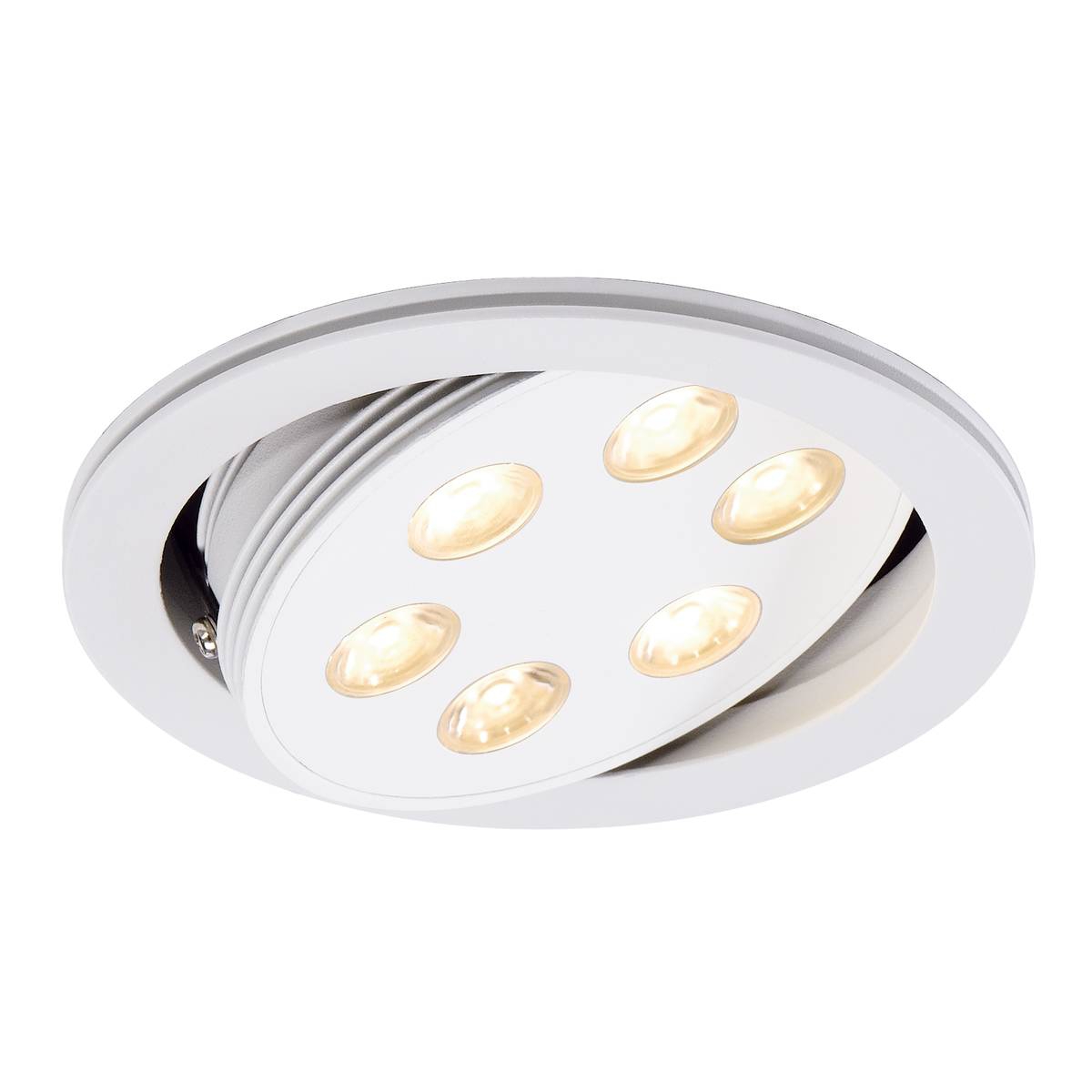 SLV 113642 TRITON 6 светильник встраиваемый с 6 PowerLED по 3Вт, 3000K, 900lm, 25°, 700mA, текстурный белый