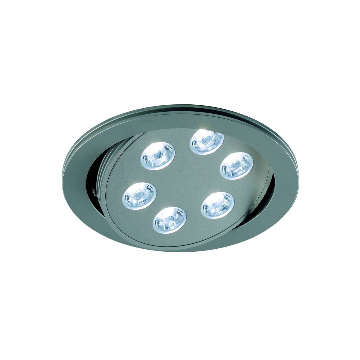 SLV 113650 TRITON 6 светильник встраиваемый с 6 PowerLED по 3Вт, 4000K, 900lm, 25°, 700mA, серебристый