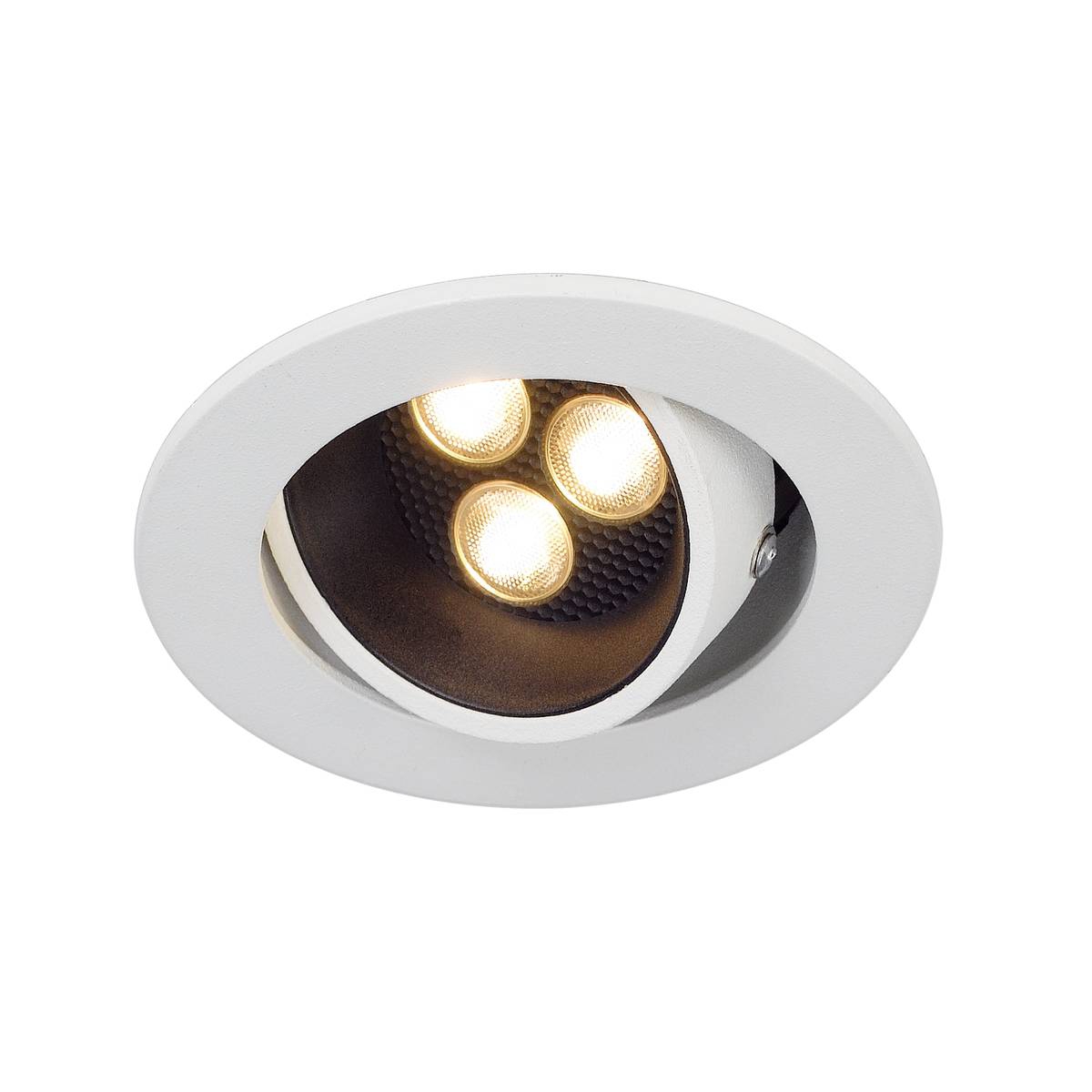 SLV 113761 TRITON 3 SET, светильник встраив. с 3 LED по 1.2Вт (5.1Вт), 3000K, 250lm, 12° + блок питания, белый