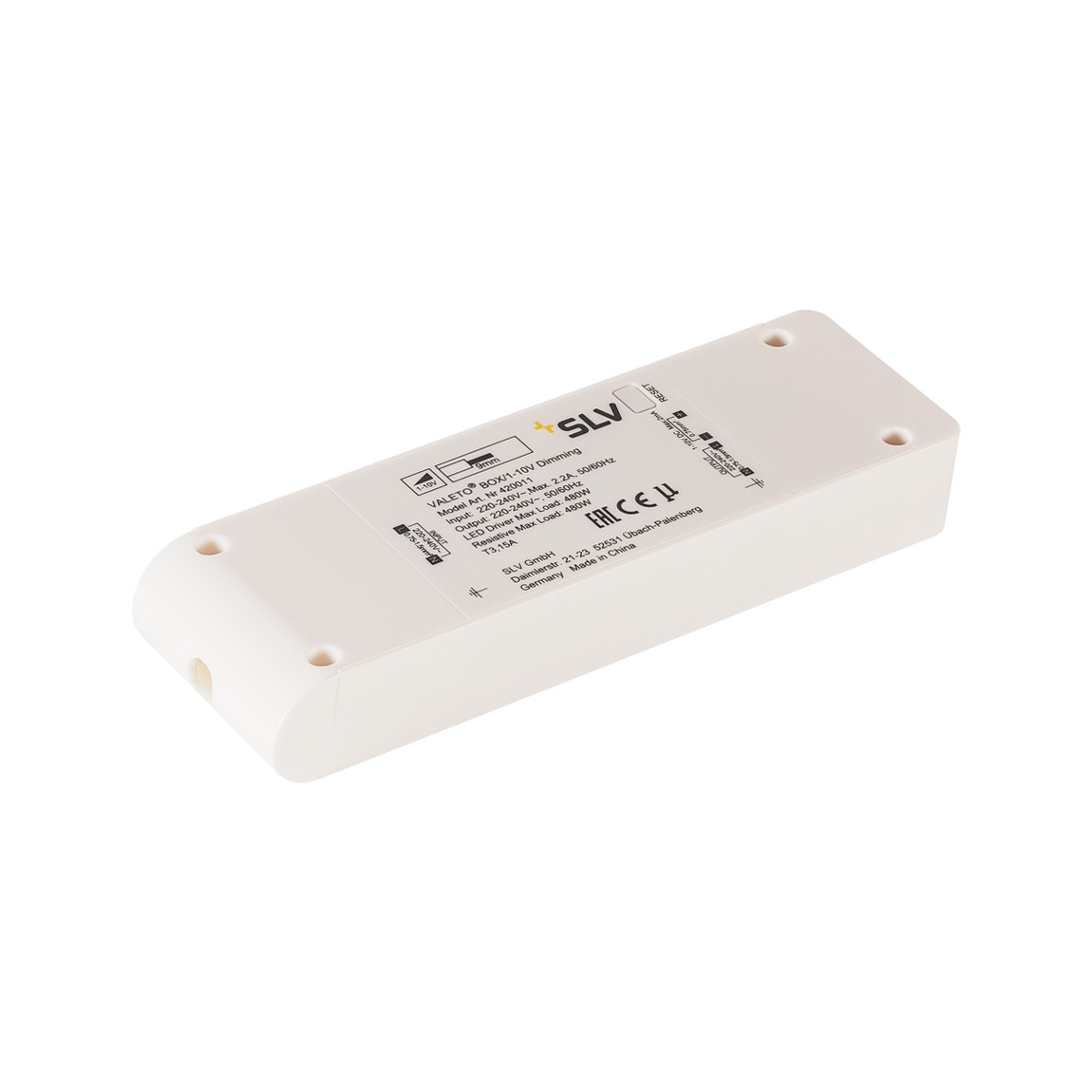 SLV 420011 SLV VALETO®, блок управления для диммирования 1-10В, 480Вт, белый