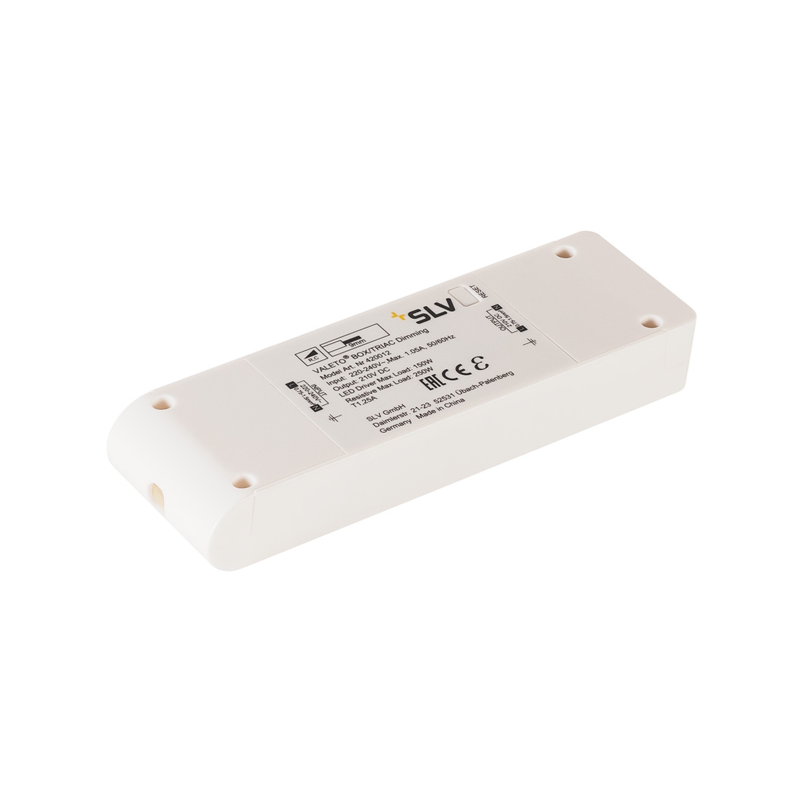 SLV 420012 SLV VALETO®, блок управления для симисторного диммирования, 480Вт/1-250Вт/1-150Вт* , белый