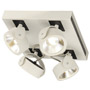 SLV 1000120 KALU 4 SQUARE LED светильник накладной 60Вт с LED 3000К, 4000лм, 4х 24°, белый/ черный