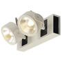 SLV 1000130 KALU 2 LED светильник накладной 31Вт с LED 3000К, 2000лм, 2х 60°, белый/ черный