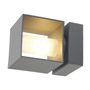 SLV 1000335 SQUARE TURN G9 светильник настенный IP44 для лампы QT14 G9 42Вт макс., серебристый (ex 230674)