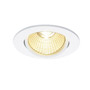 SLV 1001989 NEW TRIA 68 ROUND CS/LS DtW светильник встр. 7.2Вт с LED 1800-3000К, 440лм, 38°, CRI>90, белый
