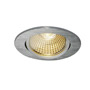 SLV 1001990 NEW TRIA 68 ROUND CS/LS DtW светильник встр. 7.2Вт с LED 1800-3000К, 440лм, 38°, CRI>90, алюминий