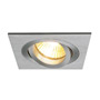 SLV 111351 NEW TRIA 78 SQUARE MR16 CS светильник встраиваемый 12В для лампы MR16 50Вт макс., матир. алюминий