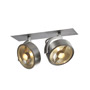 SLV 113366 KALU RECESSED QPAR 2 светильник встраиваемый для 2-х ламп ES111 по 75Вт макс., матированный алюминий