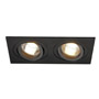 SLV 113492 NEW TRIA 155 DOUBLE GU10 CS светильник встраиваемый для 2-х ламп GU10 по 50Вт макс., черный
