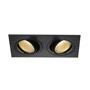 SLV 113890 NEW TRIA 155 DOUBLE CS светильник встраиваемый 14Вт с БП и LED 2700К, 1160лм, 2x 38°, черный