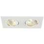 SLV 113891 NEW TRIA 155 DOUBLE CS светильник встраиваемый 14Вт с БП и LED 2700К, 1160лм, 2x 38°, белый