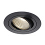 SLV 113900 NEW TRIA 77 ROUND CS светильник встраиваемый 9.1Вт с БП и LED 3000К, 700лм, 38°, черный