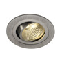 SLV 113906 NEW TRIA 77 ROUND CS светильник встраиваемый 9.1Вт с БП и LED 3000К, 700лм, 38°, матиров. алюминий
