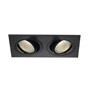 SLV 113920 NEW TRIA 155 DOUBLE CS светильник встраиваемый 14Вт с БП и LED 3000К, 1250лм, 2x 38°, черный
