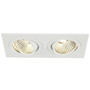 SLV 113921 NEW TRIA 155 DOUBLE CS светильник встраиваемый 14Вт с БП и LED 3000К, 1250лм, 2x 38°, белый