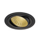 SLV 114260 NEW TRIA 150 ROUND CS светильник встраиваемый 29Вт с БП и LED 2700К, 2210лм, 30°, 1-10В, черный