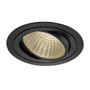 SLV 114270 NEW TRIA 150 ROUND CS светильник встраиваемый 29Вт с БП и LED 3000К, 2425лм, 30°, 1-10В, черный