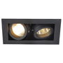 SLV 115520 KADUX 2 GU10 светильник встраиваемый для 2-х ламп GU10 по 50Вт макс., черный