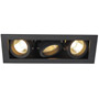 SLV 115530 KADUX 3 GU10 светильник встраиваемый для 3-х ламп GU10 по 50Вт макс., черный