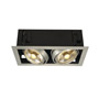 SLV 115556 KADUX 2 ES111 светильник встраиваемый для 2-х ламп ES111 по 75Вт макс., матированный алюминий/черный