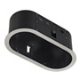 SLV 115614 AIXLIGHT® PRO, 2 FLAT FRAME ROUND корпус с рамкой для 2-х светильников MODULE, серебристый/ черный