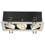 SLV 115721 KADUX 3 LED светильник встраиваемый 21Вт с БП и LED 3000К, 1920лм, 3х 38°, белый/ черный