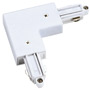 SLV 143061 1PHASE-TRACK, L-коннектор с разъёмом питания, 16А макс., GND по внутреннему углу, белый