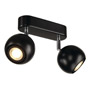 SLV 149070 LIGHT EYE 90 DOUBLE светильник накладной для 2-х ламп GU10 по 50Вт макс., черный / хром