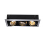 SLV 154652 AIXLIGHT® FLAT TRIPLE QRB111 (H-15см!) свет-к встр. для 3-x ламп QRB111 по 50Вт макс, хром/ черный