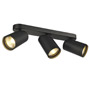 SLV 156440 BILAS TRIPLE светильник накладной с COB LED 3x 15Вт (45Вт), 2700K, 3000лм, 25°, черный