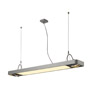 SLV 159134 AIXLIGHT® R2 OFFICE 120 светильник подвесной c LED 26Вт 4000К 3000лм и для ламп ES111 2х75Вт, сереб.