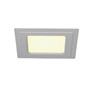 SLV 162793 SENSER SQUARE  6W светильник встраиваемый 350мА c SMD LED 6Вт, 3000К, 240лм, без БП, серебристый