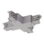 SLV 175154 3Ph | S-TRACK, X-коннектор с разъёмом питания, 16А макс., серебристый