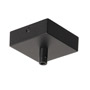 SLV 210060 GLENOS, основание потолочное 8.5х8.5х2.7 см, с колодкой подключения, черный