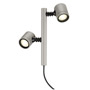 SLV 233184 NEW MYRA 2 светильник ландшафтный IP44 для 2-х LED GU10 по 4.5Вт макс., без основания, серебристый